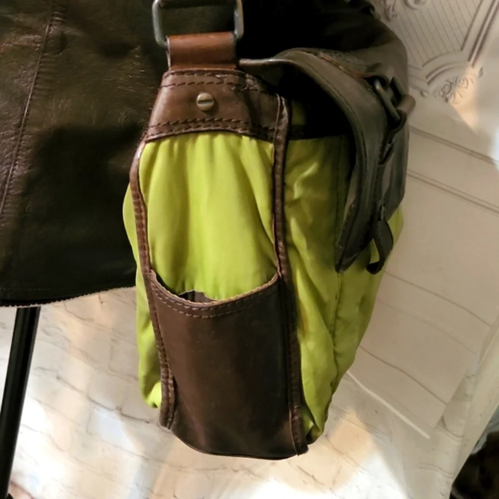 Fossil Leather/Nylon Messenger Bag - Picture 4 of 17